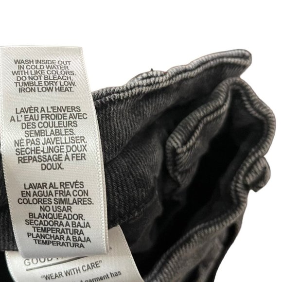 Good American Good Curve Skinny Jeans Raw Edge Black074 Womens Size 2 US 26 - Picture 13 of 14